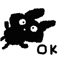 Black rabbit kuro usagi sticker #12266778