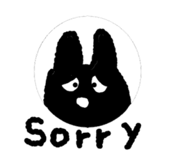 Black rabbit kuro usagi sticker #12266779