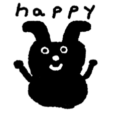 Black rabbit kuro usagi sticker #12266780