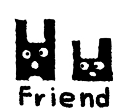 Black rabbit kuro usagi sticker #12266786
