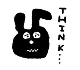 Black rabbit kuro usagi sticker #12266788