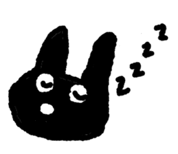 Black rabbit kuro usagi sticker #12266790