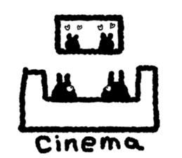 Black rabbit kuro usagi sticker #12266791