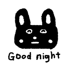Black rabbit kuro usagi sticker #12266796
