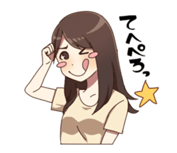 Cute pajamas girl Sticker sticker #12269687