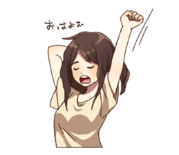 Cute pajamas girl Sticker sticker #12269691