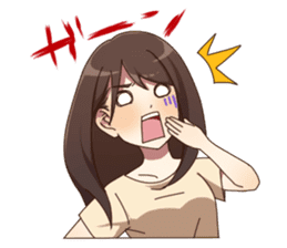 Cute pajamas girl Sticker sticker #12269698