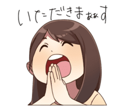 Cute pajamas girl Sticker sticker #12269709