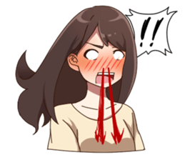 Cute pajamas girl Sticker sticker #12269711