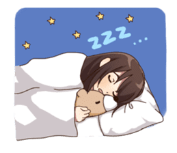 Cute pajamas girl Sticker sticker #12269714