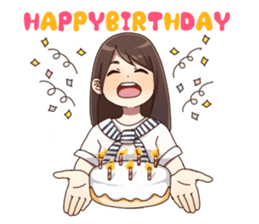 Cute pajamas girl Sticker sticker #12269717