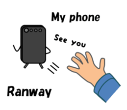 (interrupt talking)Your phone ran away sticker #12271486