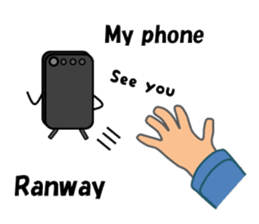 (interrupt talking)Your phone ran away sticker #12271486