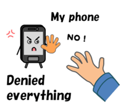 (interrupt talking)Your phone ran away sticker #12271488