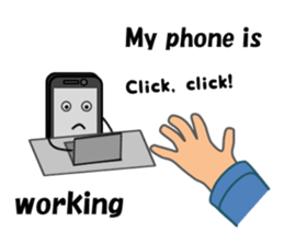 (interrupt talking)Your phone ran away sticker #12271496