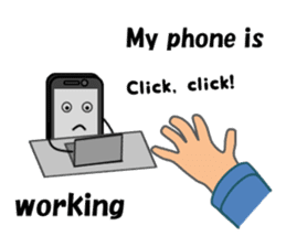 (interrupt talking)Your phone ran away sticker #12271496