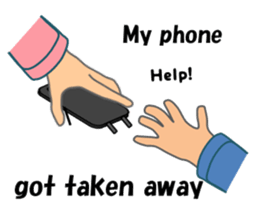 (interrupt talking)Your phone ran away sticker #12271501