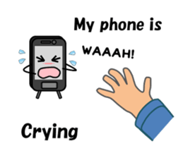 (interrupt talking)Your phone ran away sticker #12271502