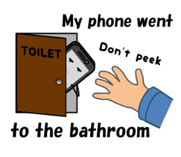 (interrupt talking)Your phone ran away sticker #12271504