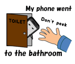 (interrupt talking)Your phone ran away sticker #12271504