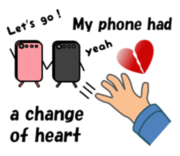 (interrupt talking)Your phone ran away sticker #12271509