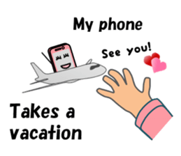 (interrupt talking)Your phone ran away sticker #12271525