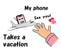 (interrupt talking)Your phone ran away sticker #12271525