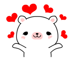 LAID BACK WHITE BEAR Animated Stickers sticker #12272631