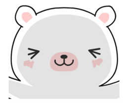 LAID BACK WHITE BEAR Animated Stickers sticker #12272633