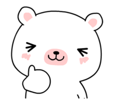LAID BACK WHITE BEAR Animated Stickers sticker #12272634