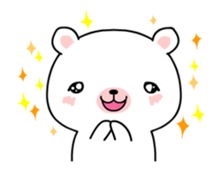 LAID BACK WHITE BEAR Animated Stickers sticker #12272635