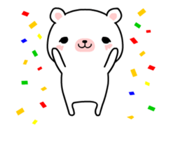 LAID BACK WHITE BEAR Animated Stickers sticker #12272637