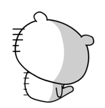 LAID BACK WHITE BEAR Animated Stickers sticker #12272638