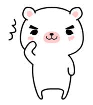 LAID BACK WHITE BEAR Animated Stickers sticker #12272639