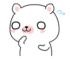 LAID BACK WHITE BEAR Animated Stickers sticker #12272642