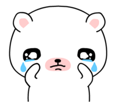 LAID BACK WHITE BEAR Animated Stickers sticker #12272643