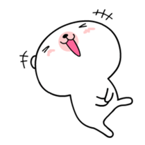 LAID BACK WHITE BEAR Animated Stickers sticker #12272644