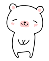 LAID BACK WHITE BEAR Animated Stickers sticker #12272645
