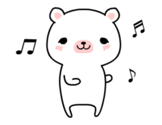 LAID BACK WHITE BEAR Animated Stickers sticker #12272646