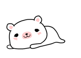 LAID BACK WHITE BEAR Animated Stickers sticker #12272647