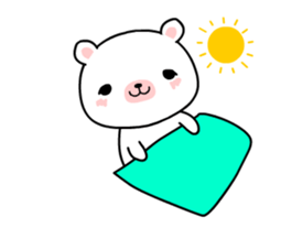 LAID BACK WHITE BEAR Animated Stickers sticker #12272648