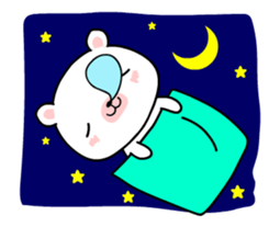 LAID BACK WHITE BEAR Animated Stickers sticker #12272649