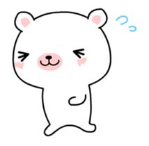 LAID BACK WHITE BEAR Animated Stickers sticker #12272650