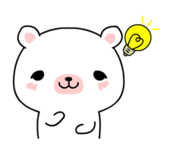 LAID BACK WHITE BEAR Animated Stickers sticker #12272651