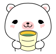 LAID BACK WHITE BEAR Animated Stickers sticker #12272652