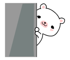LAID BACK WHITE BEAR Animated Stickers sticker #12272653