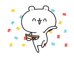 Pleasant white bear Animation sticker #12272658