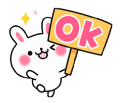 Rabbit attentive Animation sticker #12273111