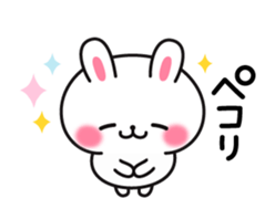 Rabbit attentive Animation sticker #12273116