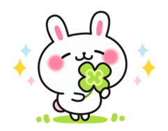 Rabbit attentive Animation sticker #12273121